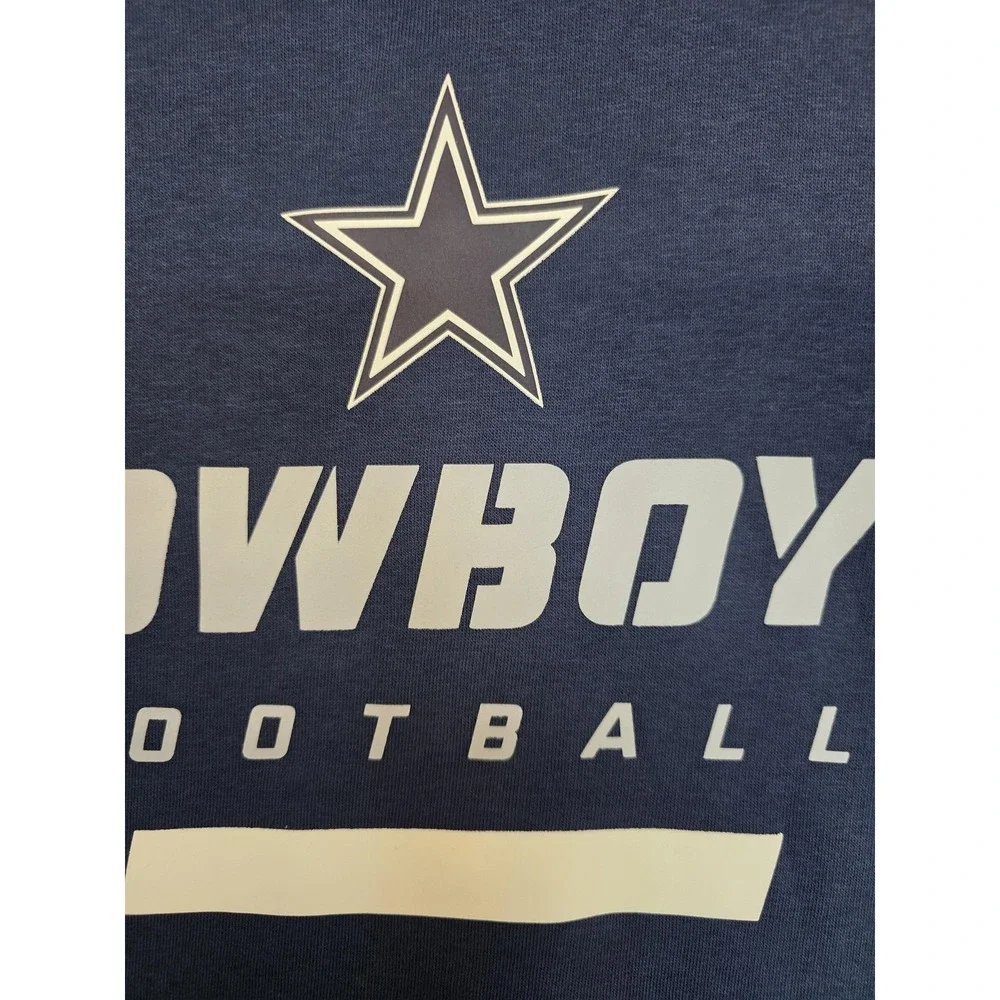 Dallas Cowboys Hoodie Sweatshirt Mens Medium Blue NFL Football Nike Training - Picture 5 of 16